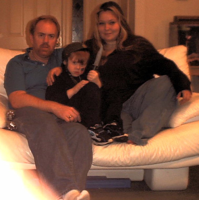 Ron, Chris and Amanda. Halloween night.